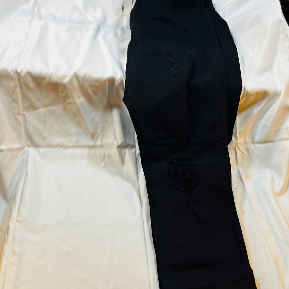 Fashion Nova Men Follow The Vibe Distressed Skinny Jean Black Wash Size 40